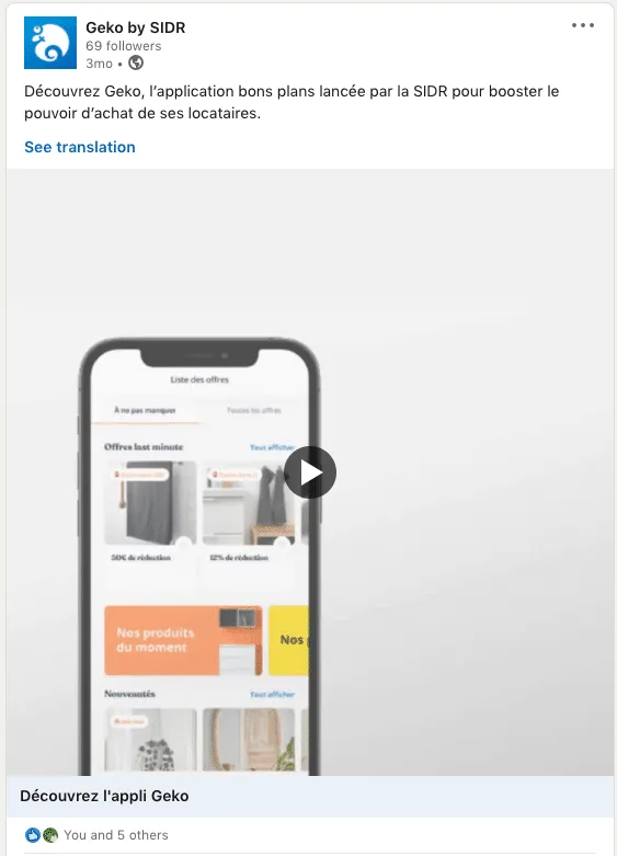 Application mobile Geko de la SIDR sur Android et iOS