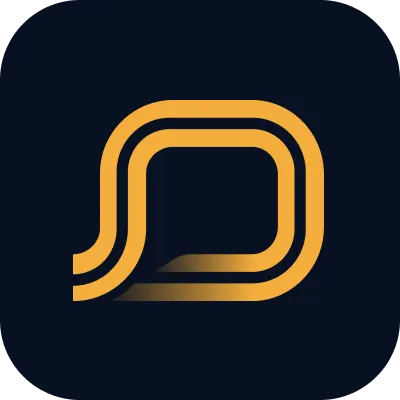 Icône de l'application Infotrafic974 : pictogramme orange en forme de route sur fond bleu nuit