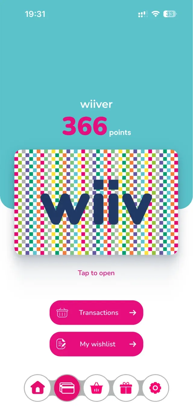 Application Wiiv : carte de fidélité et solde de points