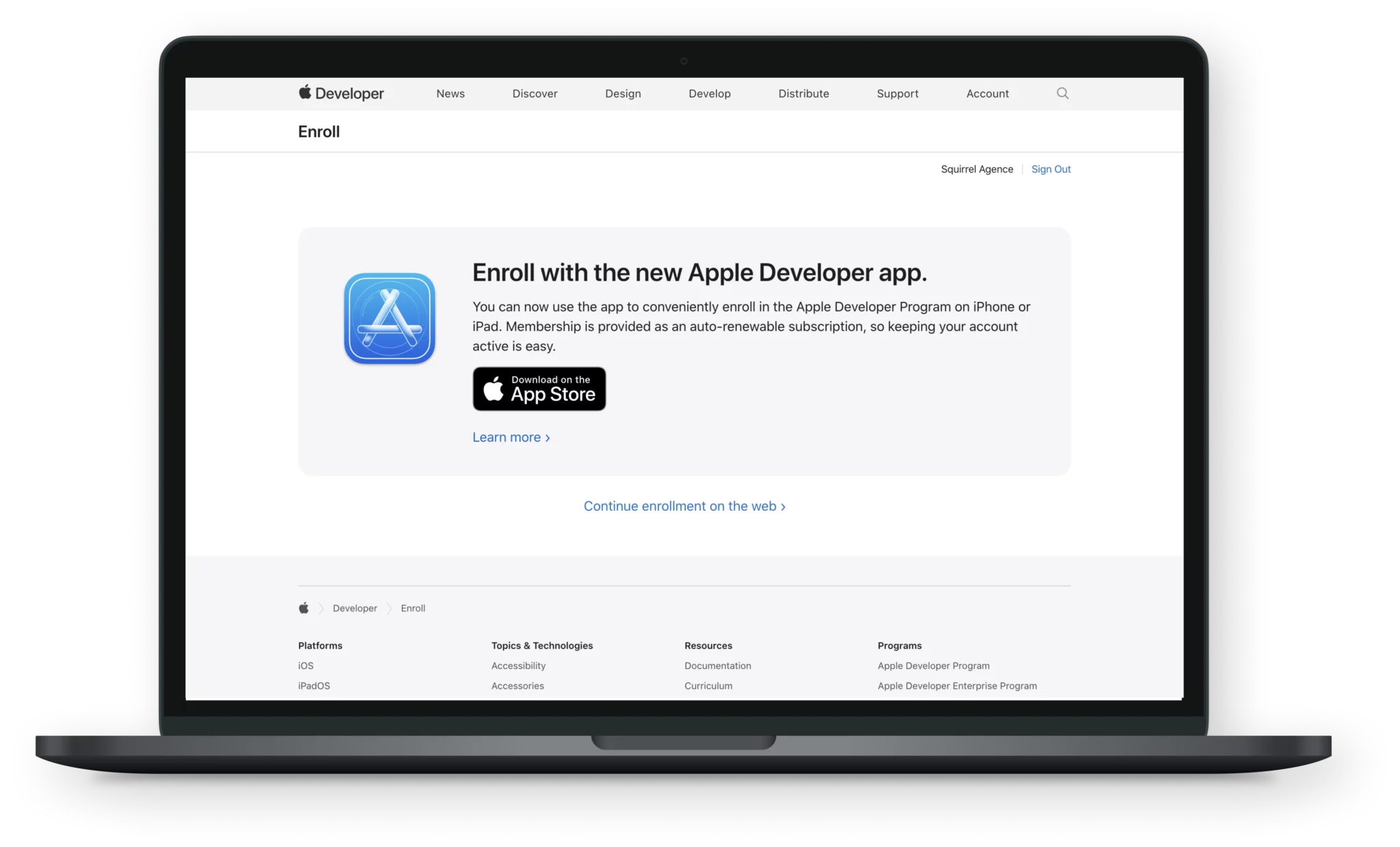 guide creer compte apple developpeur