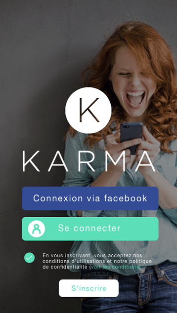page d'accueil karma