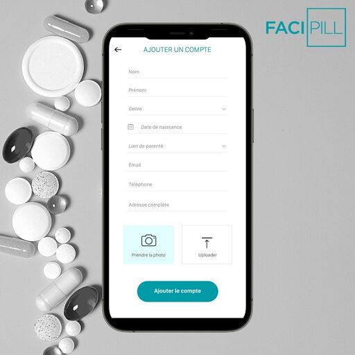 Ajouter un compte sur FACIPILL
