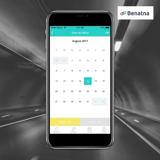 Calendrier pour louer une voiture sur Benatna