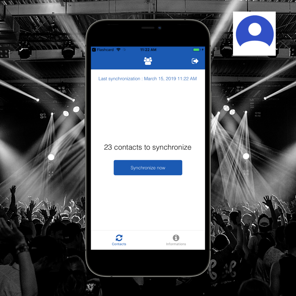 Application evenementielle mobile Contacts synchronisés IGBS