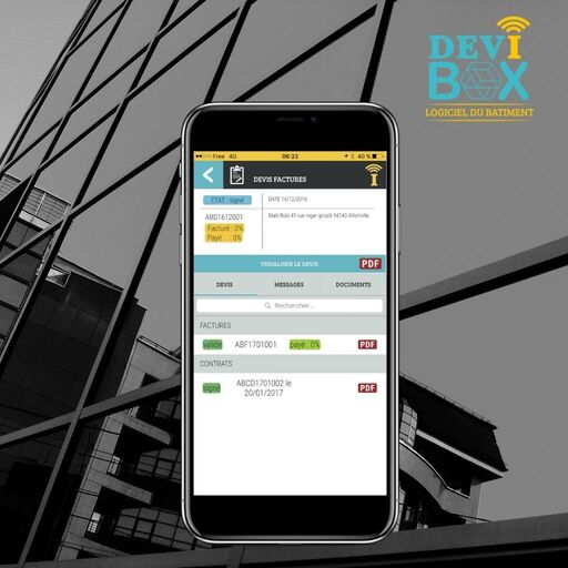 Devis factures sur Devibox