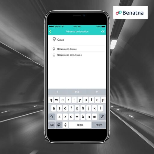 Indiquer l'adresse de location de voiture sur Benatna