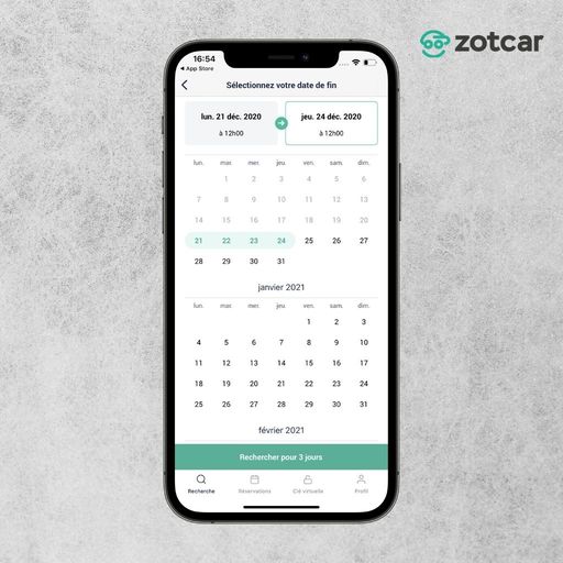 Réserver une date sur Zotcar