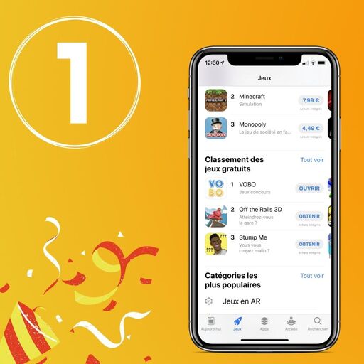 application de jeux gratuits VOBO, numéro 1 sur les stores