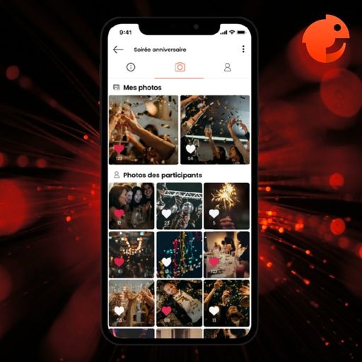 app event Voir les photos de son évenement sur Evendia