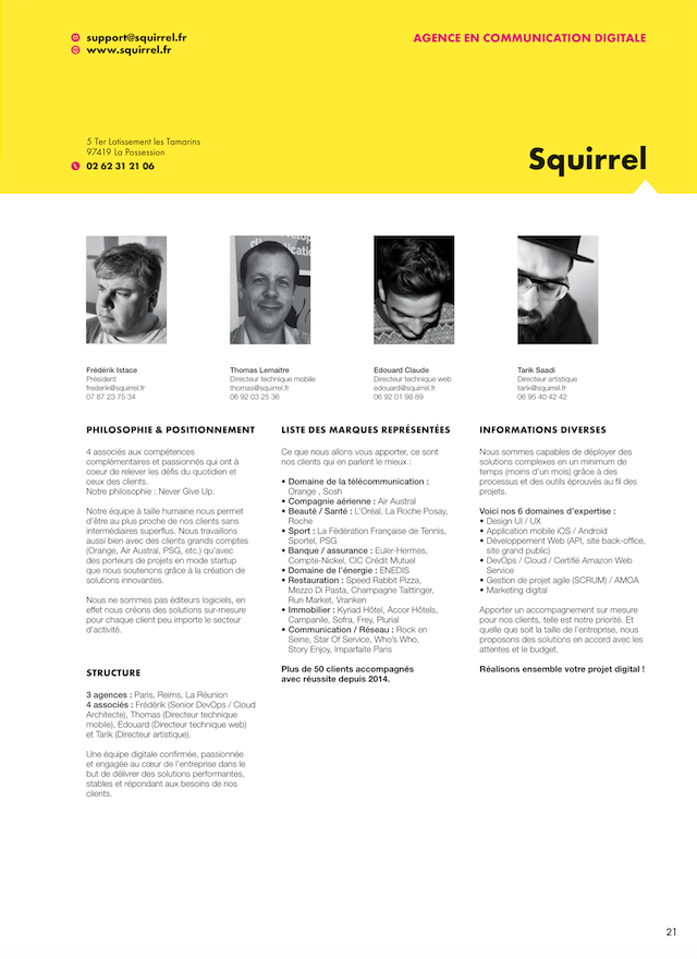 Article sur Squirrel dans Le Memento