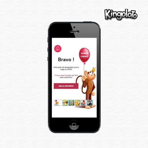 Gagner sur l'application Kingoloto