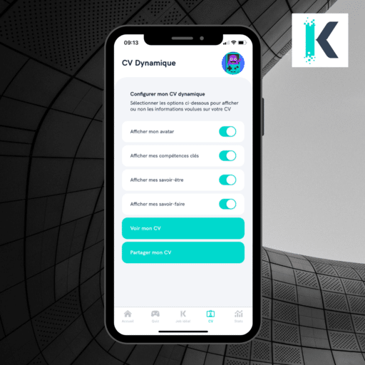 Mon CV dynamique sur Koann