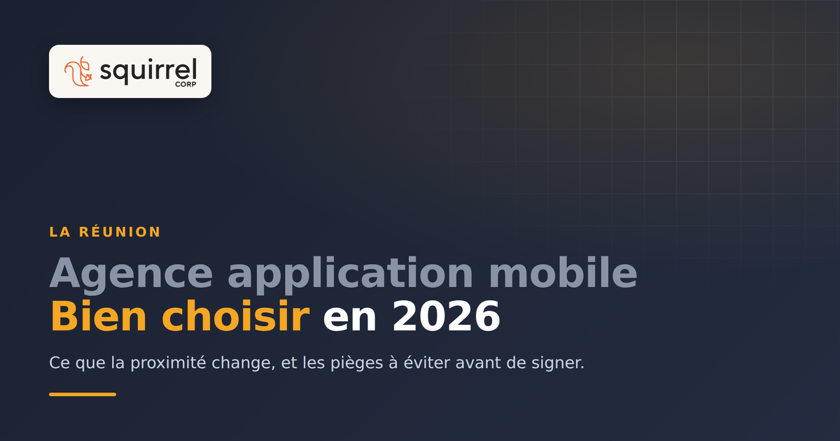 Agence de création d'application mobile à La Réunion, illustration de l'agence Squirrel